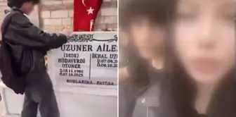 The images that caused an uproar at the grave of the murdered İkbal Uzuner.