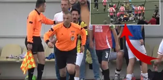 Referee's life-saving intervention during the match.