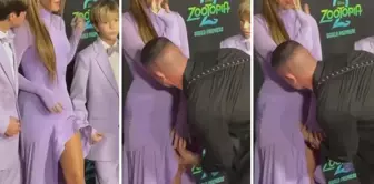 Shocking moment for Shakira on the red carpet! Suddenly, someone came up and grabbed her dress.