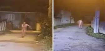Düzce is talking about these images! A beggar stripped completely naked and ran away.