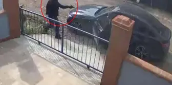 Armed attack on a businessman in front of his house.
