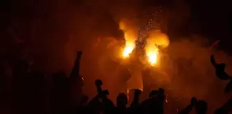 The partisan fans protested Obradovic's departure during practice.