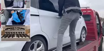 A weapons cache was found in a broken-down vehicle in Eskişehir!