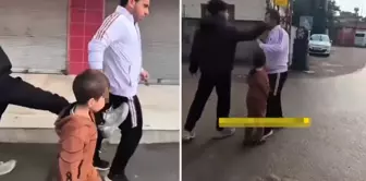 He beat him up in front of his child.