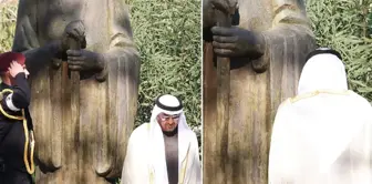 The President of the UAE, Al Nahyan, laid a wreath at the monument of the Turkish killer, Makarios III.