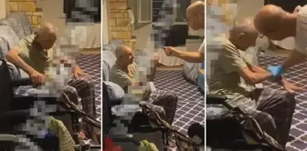 He put on gloves and beat the old man! Heart-wrenching images from the nursing home.