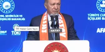 The 455,000th housing delivery ceremony in Hatay! President Erdoğan is addressing the citizens.