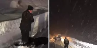 Snow and blizzard paralyzed transportation! Despite the storm, he performed his prayer.