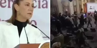 The president of Mexico was caught in an earthquake during a press conference.