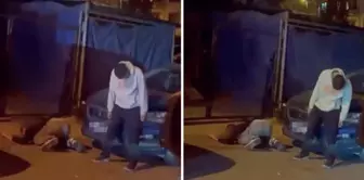 Young people using drugs lost consciousness in the middle of the street.