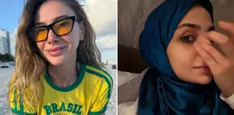 Bahar Şahin covered her head and mocked Şeyma Subaşı.