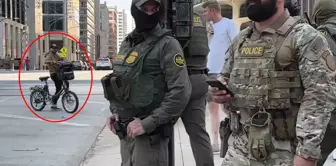 Trump's police chased a person who insulted them, but they couldn't catch him.