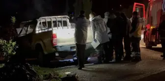 A burned body was found inside a vehicle in Antalya.