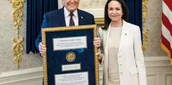Machado presented the Nobel Peace Prize awarded to him to Trump.