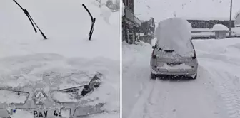 It has been raining non-stop for 10 days! Even the vehicles are covered under a white blanket.