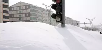 In Bitlis, the snow depth reached up to the traffic lights.
