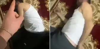 A young man who beat his father and sent the footage to his uncle has been arrested.