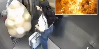 As soon as I got on the elevator, the balloons popped.