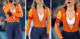 Olympic record breaker Jutta Leerdam couldn't hold back her tears.