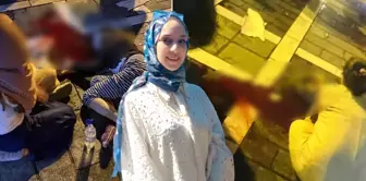 Terrible ending! He had a nervous breakdown when he saw the girl he was arguing with covered in blood.