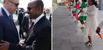 Erdogan is in Ethiopia! Both the welcoming dance and the music are striking.