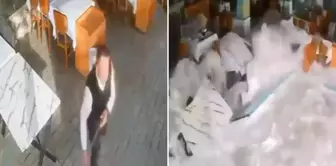 Giant waves swallowed the entire restaurant.