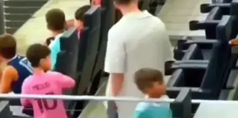 When he passed by without greeting Messi, his mother intervened.