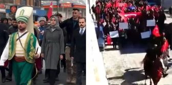 They took to the streets for the district governor who sparked controversy with umbrella images.