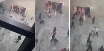 The gang went wild! They stormed the airport like this.