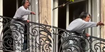 Strong reaction to the flag-bearing Iranian war celebration in Paris.