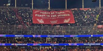 Atatürk banner that made an impact at the match from Liverpool fans.