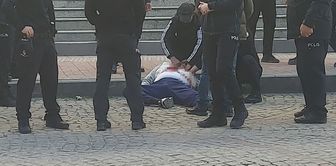 He stabbed the person he claimed had abused him in the heart in front of the courthouse.