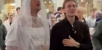 She wore a wedding dress and sang; when she received a reaction, look how she defended herself.