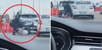 A road rage incident over yielding in traffic captured on camera in Diyarbakır.