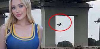 Here are the moments when the phenomenon Kübra Karaaslan jumped off the bridge to commit suicide.