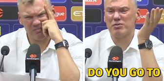 The question that drove Sarunas Jasikevicius crazy! He humiliated the journalist.