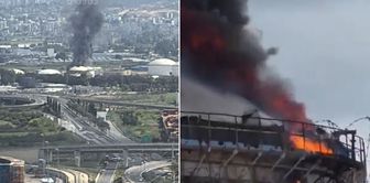 A heavy blow to Israel from Iran and Hezbollah! Black smoke covered the sky.