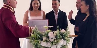 They wanted to play a joke on the marriage officer, but the officer made the real joke.