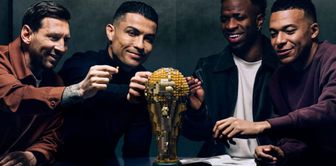 A viral image on social media! Ronaldo, Messi, Mbappé, and Vinícius in the same advertisement.