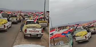 Aid campaign from Iraq! Vehicles are pouring into Iran.