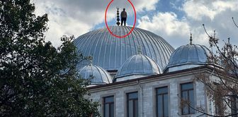 He climbed to the roof of the mosque to commit suicide and was brought down after a two-hour effort.