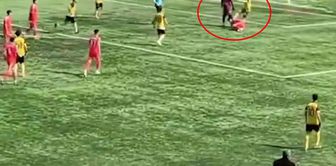 The best image summarizing the end of football in the country! The footballer who broke his opponent's cheekbone has been arrested.