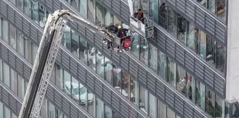Life-and-death struggle at 22-story hospital! Rescue operation for trapped workers lasted for hours.
