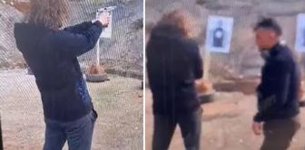 The moments when the police father gave shooting training to his son who killed 9 people.