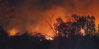 Flames rose again in Beykoz during cooling operations.