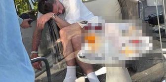 You've never seen the star footballer like this before! He drank and drank and passed out.