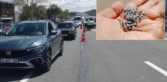 Nail nightmare in Istanbul! Tires burst, traffic paralyzed.