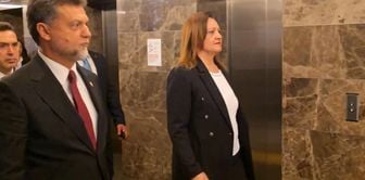 Burcu Köksal is at the AK Party Headquarters building.