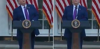 Trump's moments of fear! He panicked when he mistook a bird for a drone.