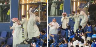 Al-Nassr fans attacked Al-Hilal's VIP stands with sticks.